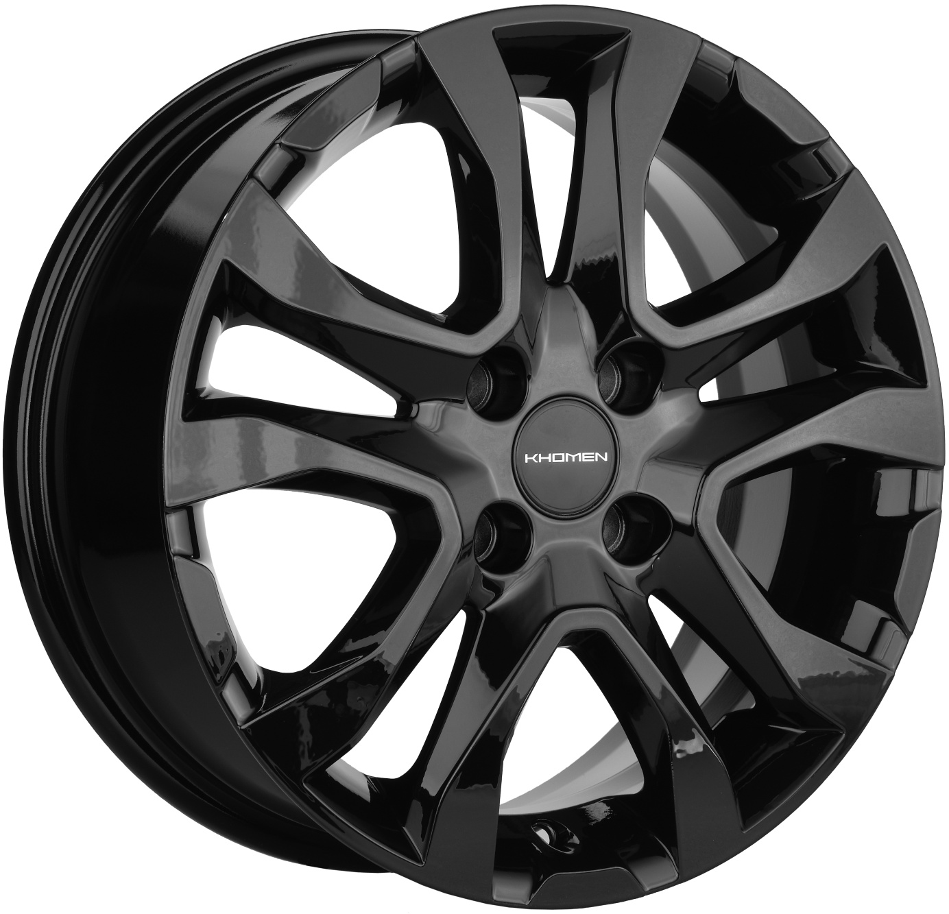 15X6.0 4/98 ET36 D58.5 Khomen Wheels KHW1503 (Lada Granta) Black