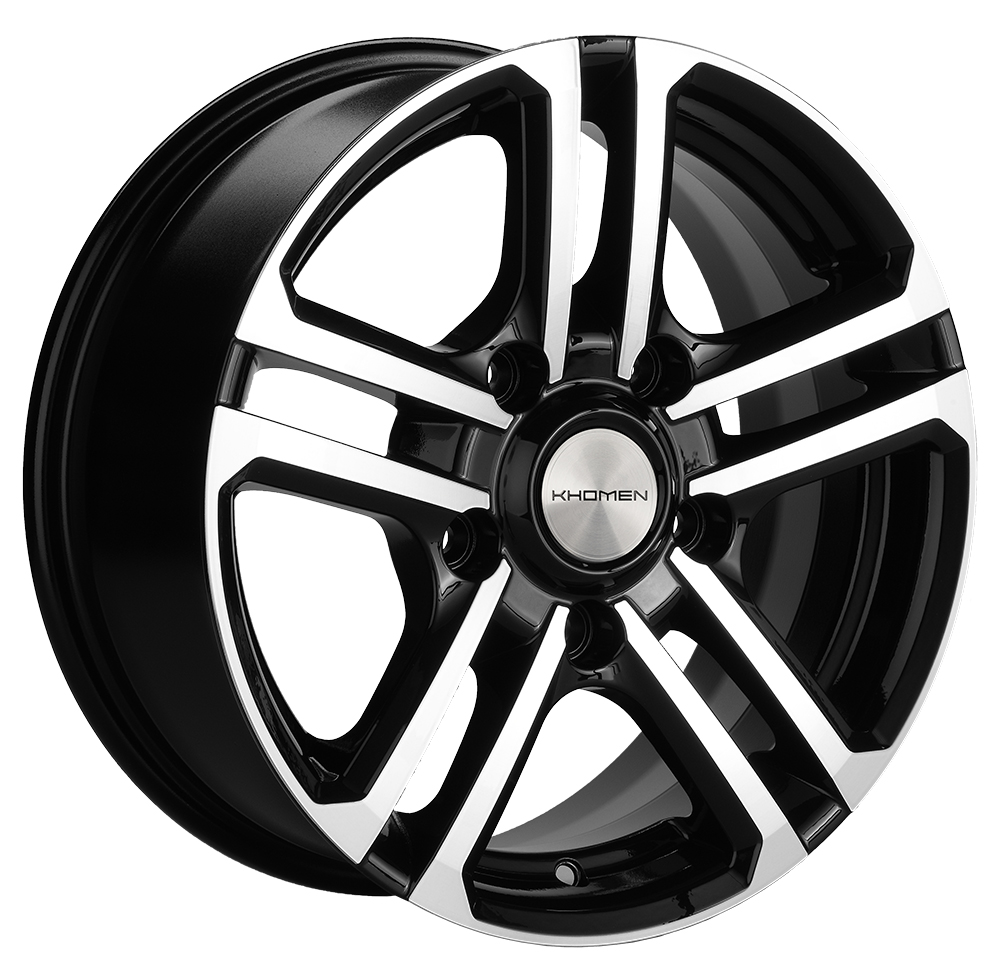 16X6.5 5/139.7 ET35 D98.5 Khomen Wheels KHW1602 (Niva 4x4) Black-FP