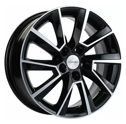 15X6.0 5/100 ET38 D57.1 Khomen Wheels KHW1507 (Rapid/Fabia) Black-FP